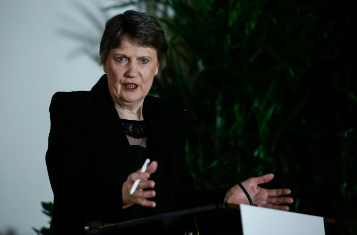 Helen Clark lors d'une conférence de presse le 4 avril 2016 à New York