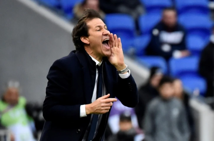 L'entraîneur de Lyon Rudi Garcia lors du match contre Strasbourg le 16 février 2020 à Décines-Charpieu  