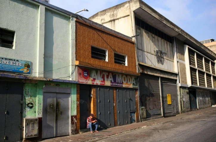Magasins fermés et rues désertes à Caracas le 27 mars 2019 en raison de la mégapanne de courant