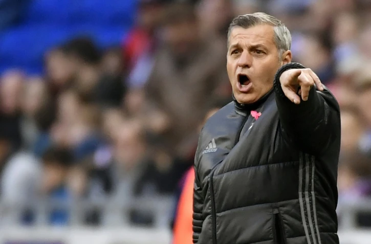 Bruno Genesio lors du match Olympique lyonnais - EA Guingamp, le 22 octobre 2016 au Parc O