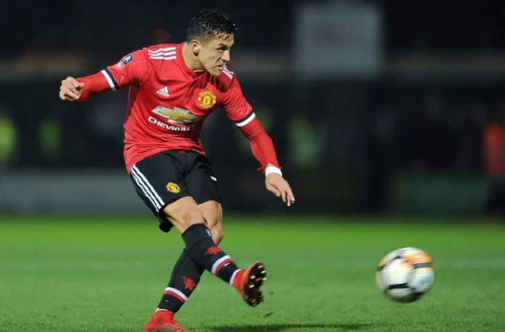 Alexis Sanchez lors du match de Manchester United face à Yeovil Town en Coupe d'Angleterre le 28 janvier 2018
