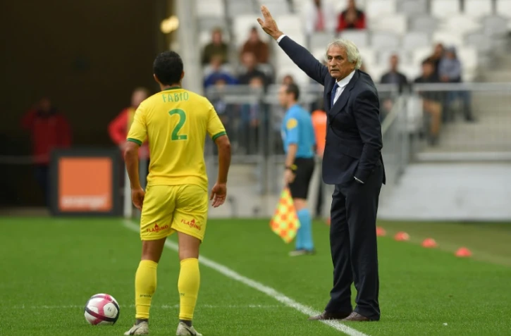 L'entraîneur de Nantes Vahid Halilhodzic lors de la défaite à Bordeaux 3-0 en 9e journée de L1 le 7 octobre 2018