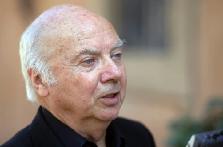 Jacques Gaillot après avoir été reçu par le pape au Vatican, le 1er septembre 2015