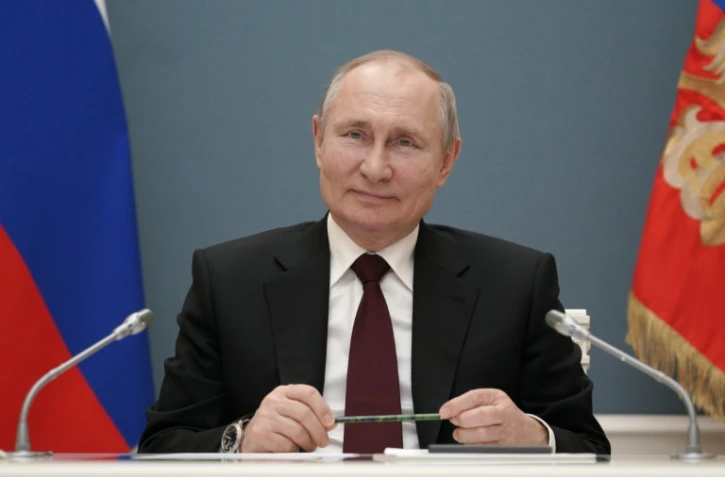Le président russe Vladimir Poutine, le 17 mars 2021 à Moscou 
