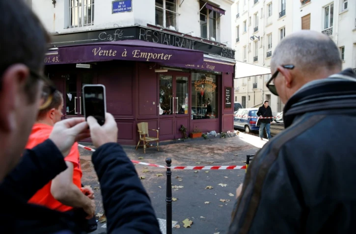 Le restaurant Casa Nostra, le 15 novembre 2015 à Paris, deux jours après les attentats