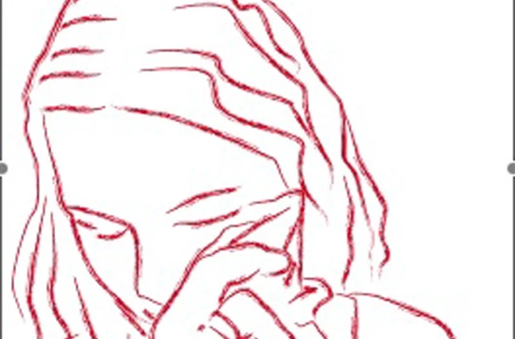 Dessin en hommage des femmes battues (image : DR)