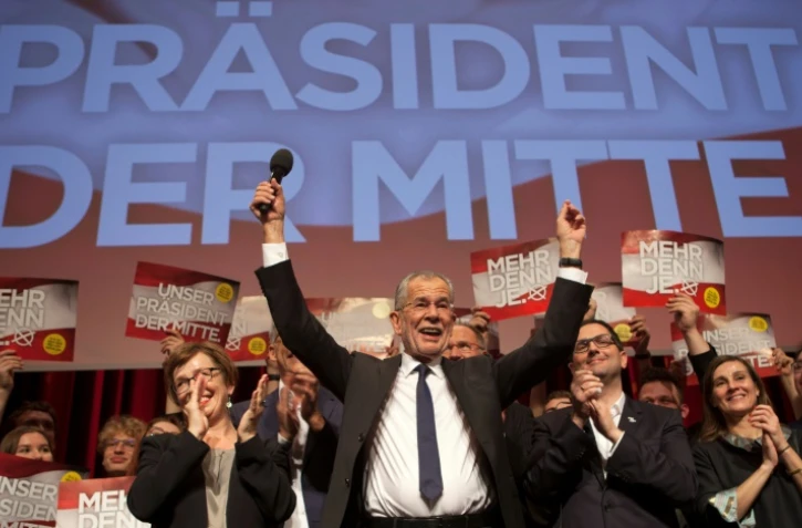 Alexander Van der Bellen, élu président de la République autrichienne, le 4 décembre 2016 à Vienne