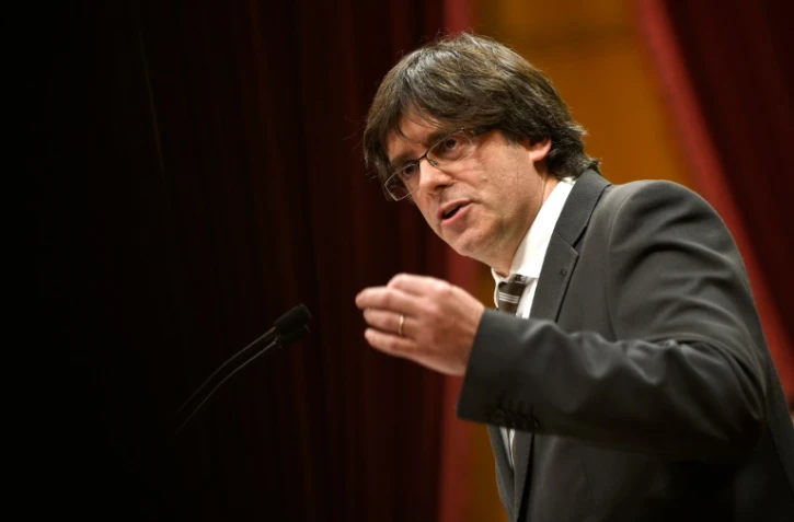 Carles Puigdemont, désigné pour présider la Catalogne, le 10 janvier 2016 à Barcelone