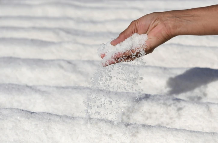 Le sel des marais de Macu Gomez et son époux Juan Carlos Sánchez de Lamadrid, à El Puerto de Santa Maria, le 14 september 2023