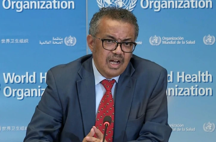 Tedros Adhanom Ghebreyesus, le directeur de l'OMS, à Genève le 6 avril 2020