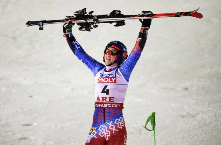 La Slovaque Petra Vlhova, championne du monde du slalom géant, le 14 février 2019 à Are en Suède 