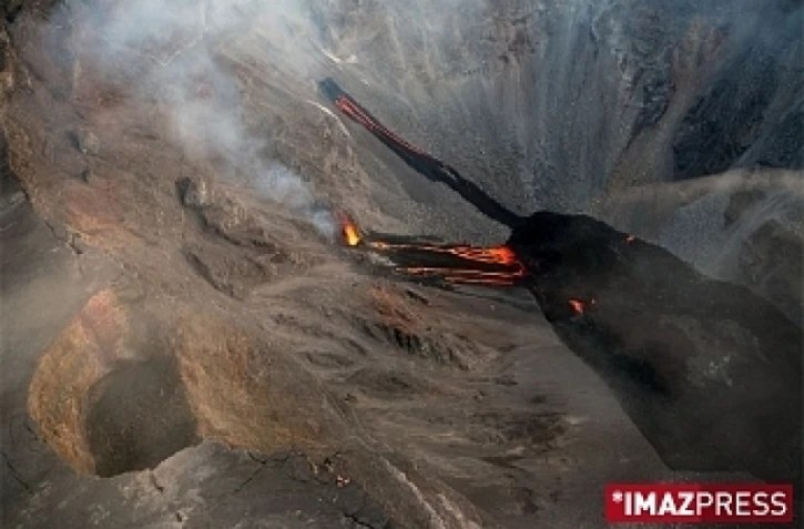 Le piton de la Fournaise en éruption (Photo archives)