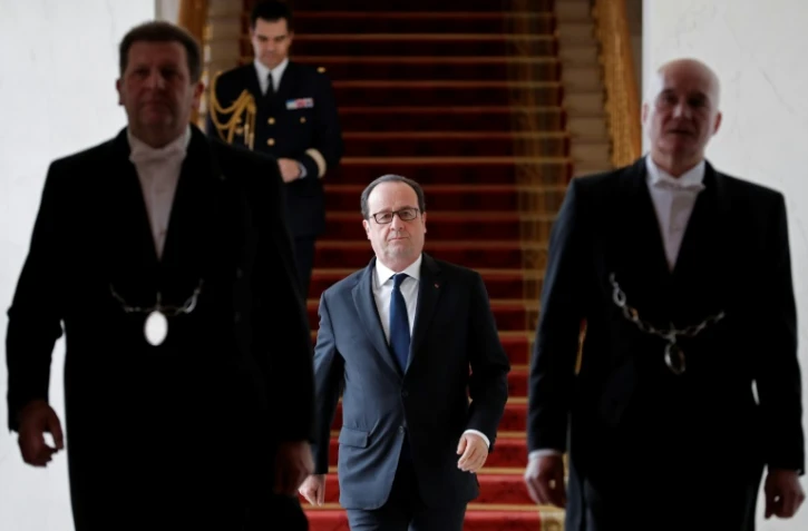 François Hollande à l'Elysée le 23 mars 2017 à Paris