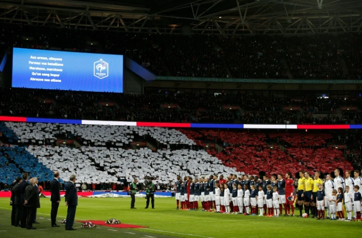 La Marseillaise avant Angleterre-France à Wembley, le 17 novembre 2015
