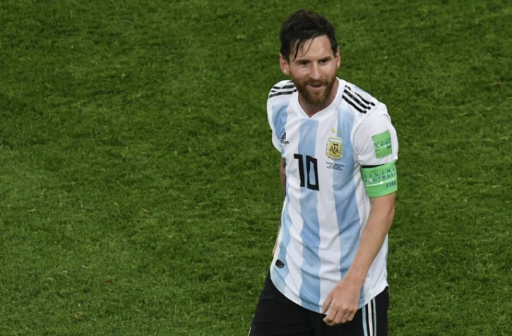 L'attaquant argentin Lionel Messi lors de la qualification en 8e de finale du Mondial 2018 le 26 juin à Saint-Pétersbourg