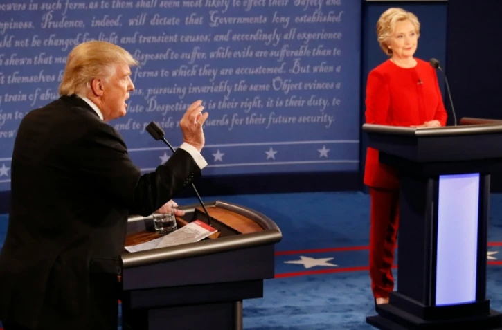 Premier débat télévisé pour la présidentielle américaine entre la candidate démocrate Hillary Clinton et le candidat républicain Donald Trump, le 26 septembre 2016 à New York