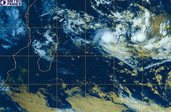 Image Satellite de météo France - David, tempête tropicale forte
