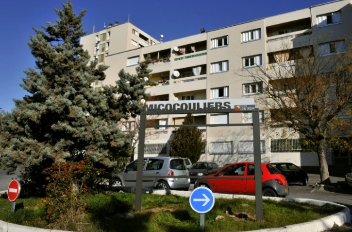 L'entrée de la cité des Micocouliers dans le 14ème arrondissement de Marseille, en 2011