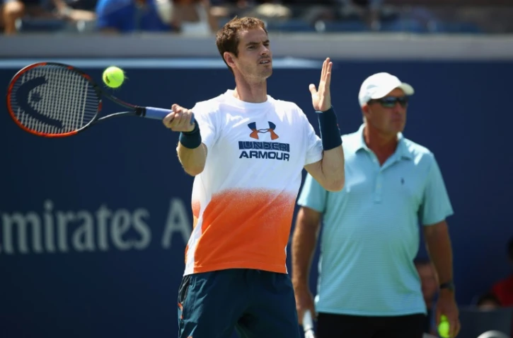 Andy Murray, le 26 août 2017 à New York lors d'une séance d'entraînement pour l'US Open