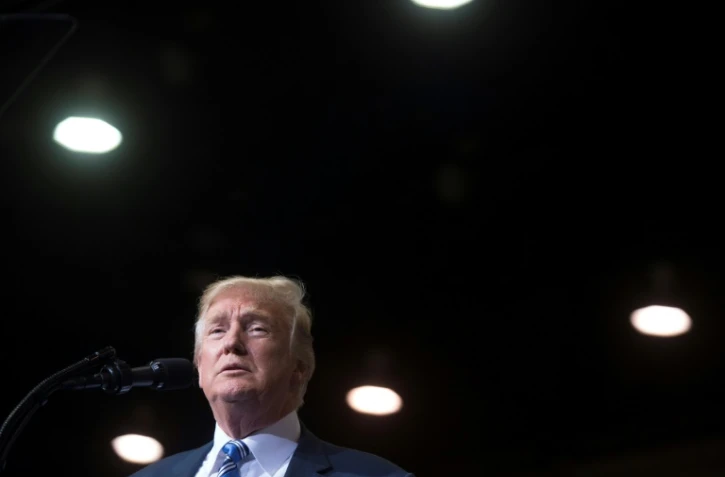 Le président américain Donald Trump lors d'un discours à Huntington, Virginie, le 3 août 2017.