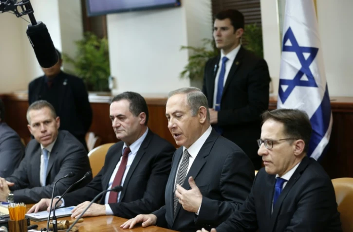 Le Premier ministre israélien Benjamin lors de la réunion de son cabinet le 15 janvier 2017 à Jérusalem