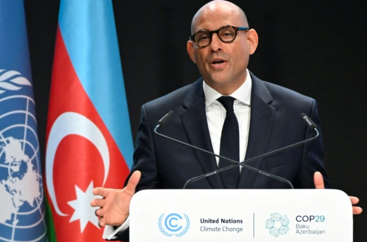 Le chef de l'ONU Climat, Simon Stiell, à l'ouverture de la COP29 le 11 novembre 2024 à Bakou