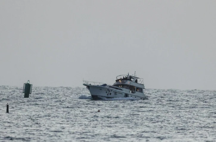 Un bateau appartenant à "la flotille pour Gaza", intercepté par la marine israélienne, est dirigé vers Israël, le  19 mai 2026.

