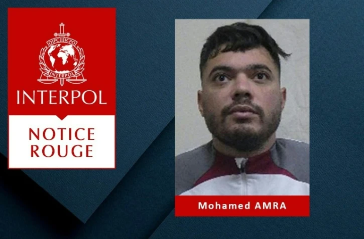 Image "Notice rouge" non datée diffusée par Interpol le 15 mai 2024 montrant le narcotrafiquant français Mohamed Amra