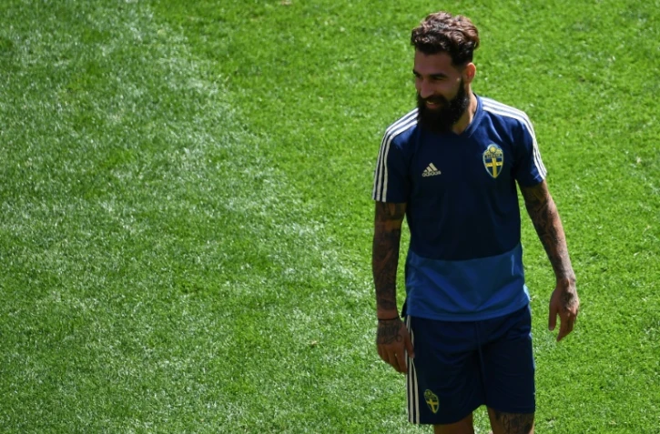 Jimmy Durmaz lors d'une séance d'entraînement avec la Suède à Ekaterinbourg, le 26 juin 2018