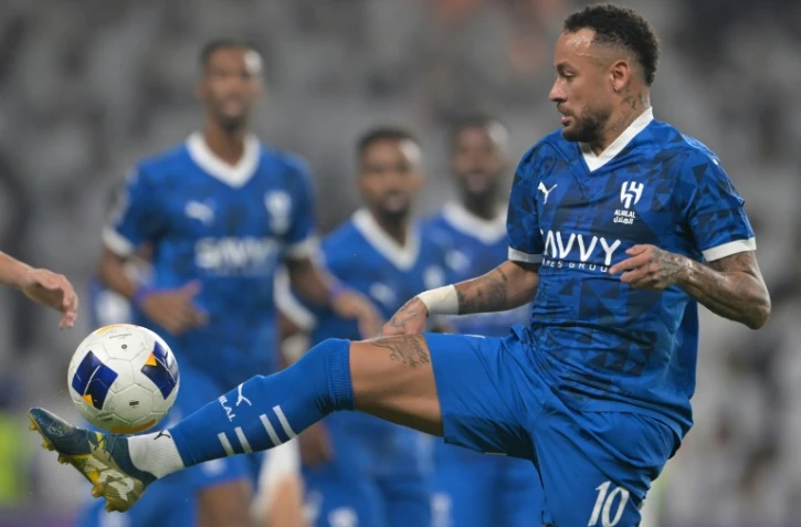 Neymar lors dun match entre Al-Ain des Emirats Arabes Unies, et Al-Hilal d'Arabie Saoudite de la ligue des champions élite de l'AFC, à al-Ain (Emirats Arabes Unis), le 21 octobre 2024