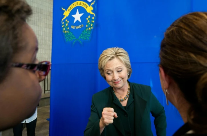 La candidate à la primaire démocrate Hillary Clinton en campagne à Las Vegas, dans le Nevada, le 19 février 2016, aux Etats-Unis