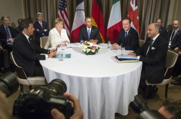 Des chefs d'Etat et de gouvernement, le 16 novembre 2015 à Antalya au sommet du G20