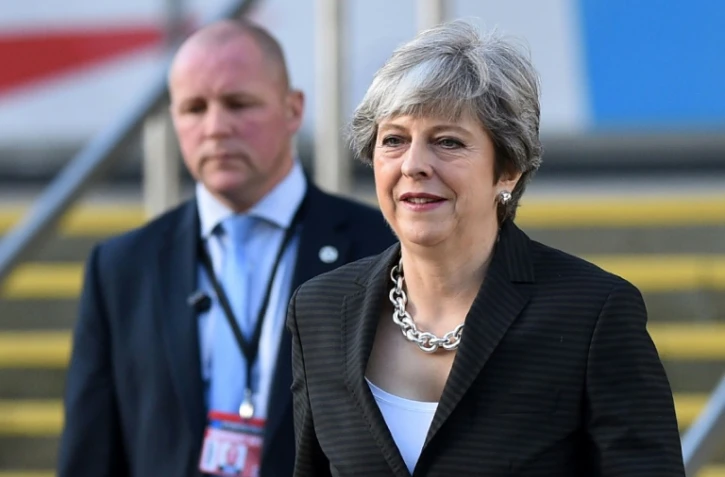 La Première ministre britannique Theresa May, le 3 octobre 2017 à Manchester