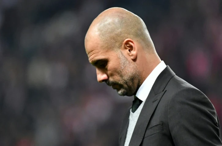 L'entraîneur de Manchester City Pep Guardiola lors du match face à Monaco en Ligue des champions au stade Louis II, le 15 mars 2017 