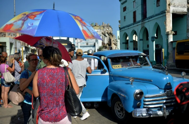 Un taxi dans une rue de La Havane, le 18 juillet 2018