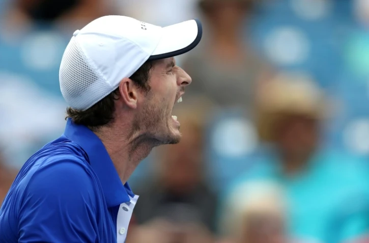 L?Ecossais Andy Murray face au Français Richard Gasquet lors du 1er tour du tournoi de Cincinnati, le 12 août 2019