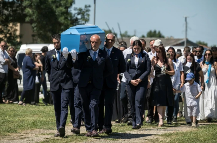 Obsèques de Lyhanna, une fillette de 11 ans retrouvée morte, à Fleurance, dans le sud-ouest de la France, le 12 juin 2026
