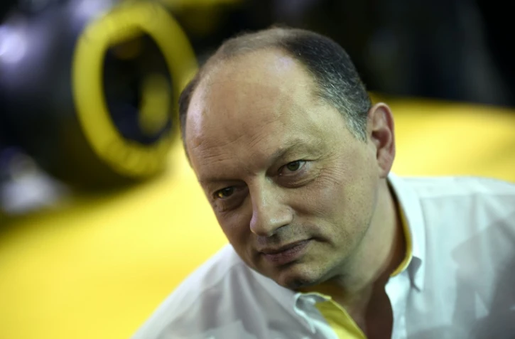 Le manager de Renaul Sport F1 Frédéric Vasseur au technocentre, le 3 février 2016 à Guyancourt (Yvelines)