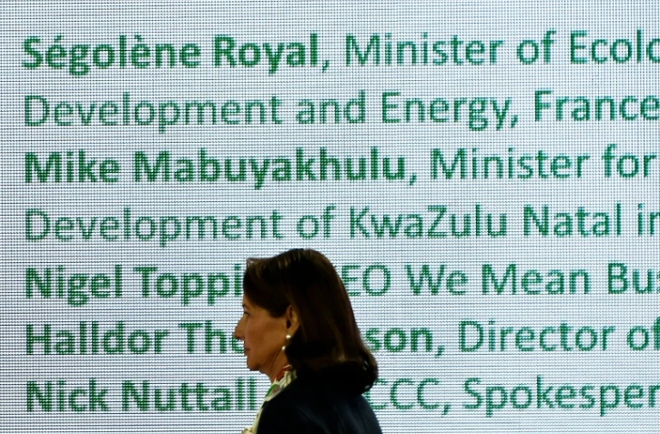 La ministre française de l'Ecologie Ségolène Royal à la COP21 au Bourget près de Paris, le 9 décembre 2015
