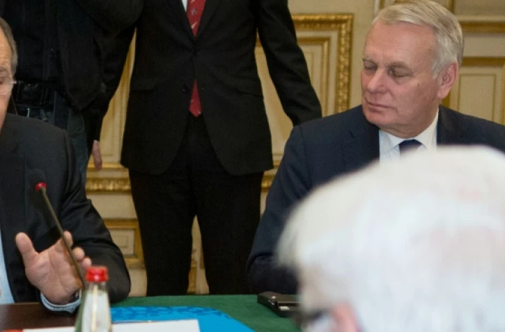 Le ministre russe des Affaires étrangères Sergei Lavrov et son homologue français Jean-Marc Ayrault à Paris, le 3 mars 2016