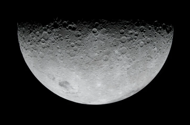 Image diffusée le 9 avril 2026 par la Nasa montrant une vue de la Lune, prise par l'équipage d'Artémis II depuis le vaisseau spatial Orion, le 6 avril 2026