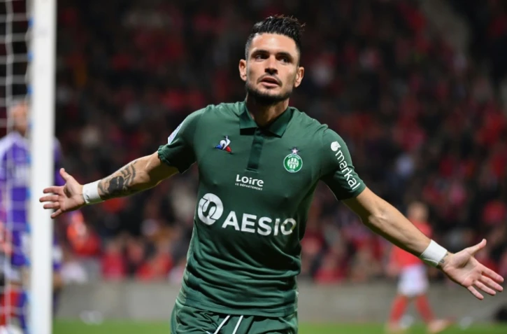 L'attaquant de Saint-Etienne Rémy Cabella buteur lors du match nul 1-1 à Nîmes en 11e journée de L1 le 26 octobre 2018