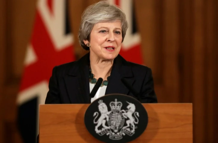 La Première ministre britannique Theresa May donne une conférence de presse à Londres, le 15 novembre 2018