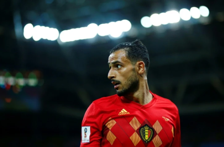 Le milieu Nacer Chadli lors de la qualification de la Belgique en demi finale du Mondial à Kazan le 6 juillet 2018 