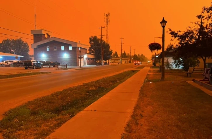 La ville de Fort Smith, au Canada, pendant les incendies de forêt, le 13 août 2023