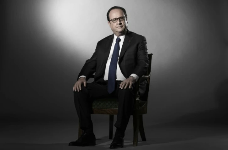 François Hollande, alors président de la République, pose à l'Elysée, le 11 mai 2017. 