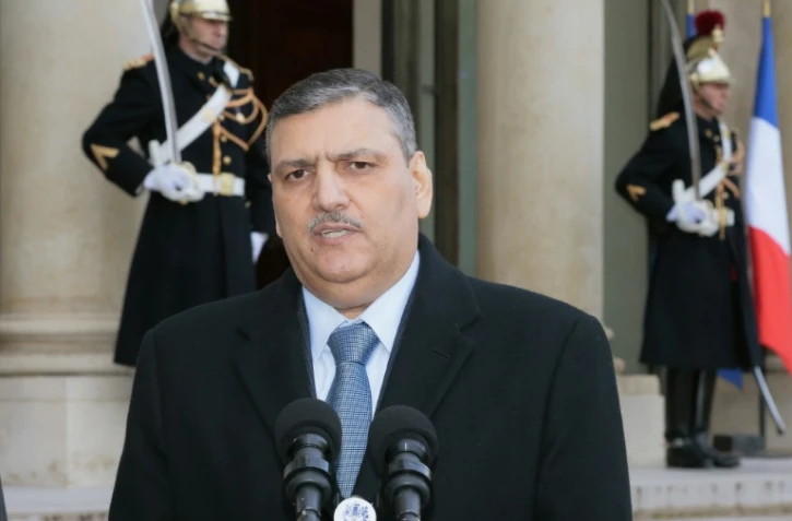 Riad Hijab, le coordinateur du Haut comité des négociations (HCN) à la sortie de l'Elysée le 11 janvier 2016 à Paris