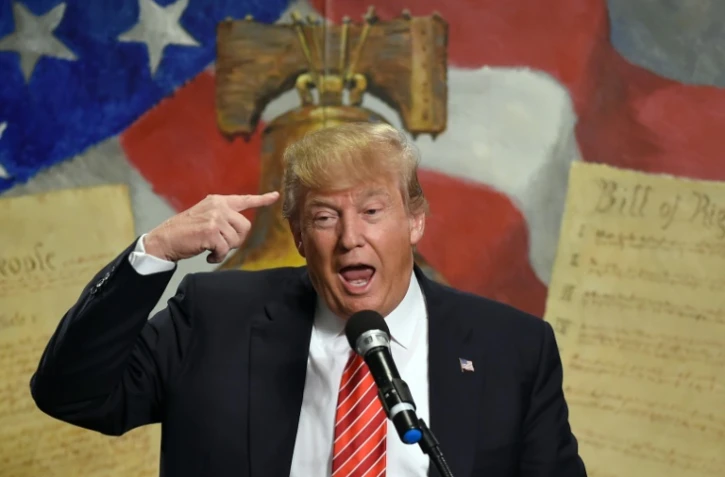 Le candidat républicain à la présidentielle américaine Donald Trump le 16 janvier 2016 à Myrtle Beach, en Caroline du Sud