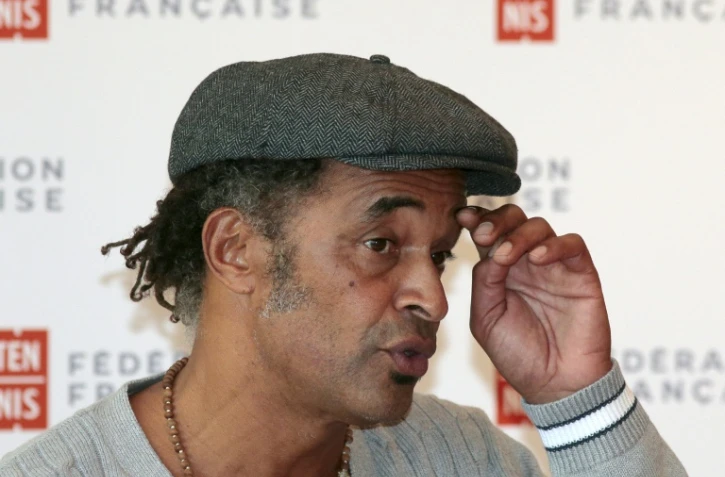 Le nouveau capitaine de l'équipe de France de Coupe Davis Yannick Noah, lors d'une conférence de presse, le 22 septembre 2015 à Paris