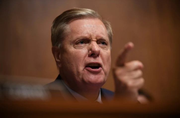 Le sénateur américain Lindsey Graham lors de l'audition du candidat à la Cour suprême Brett Kavabaugh au Sénat américain le 27 septembre 2018